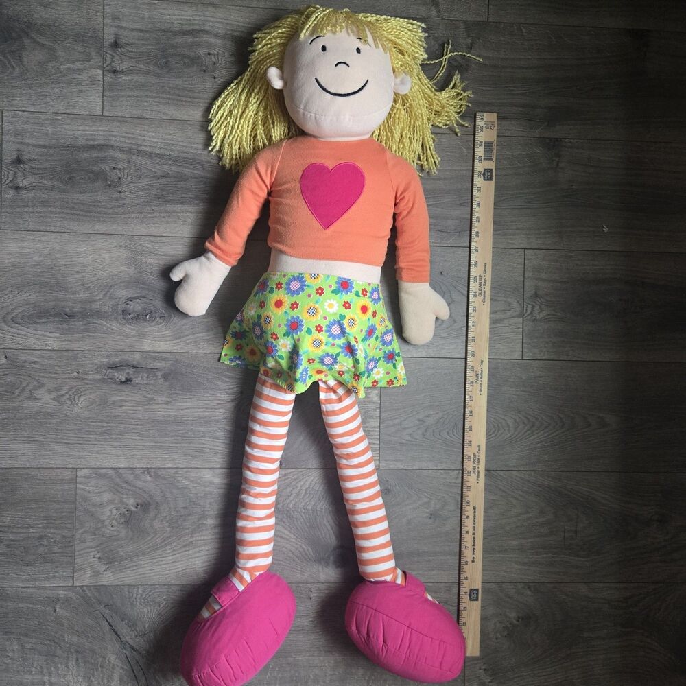 VTG Manhattan Toy Groovy Girls Jumbo Lulu 40” Plush Rag Doll Large Y2K Aesthetic